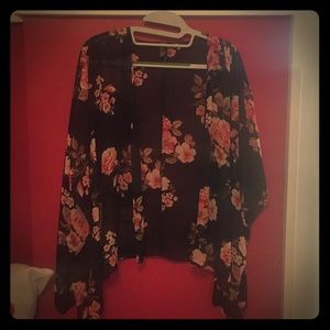 Chiffon floral overlay